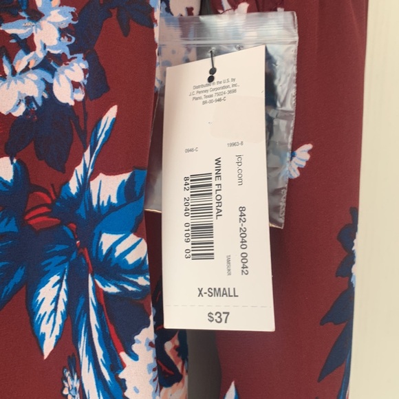 Ana Long Sleeve Floral Top size XS NWT - Picture 5 of 9